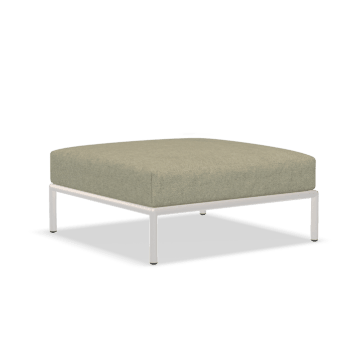 LEVEL szövet ottomán fehér lábbal - Dutch Home