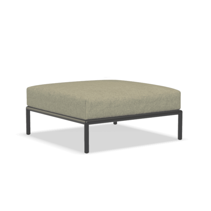 LEVEL szövet ottomán fekete lábbal - Dutch Home