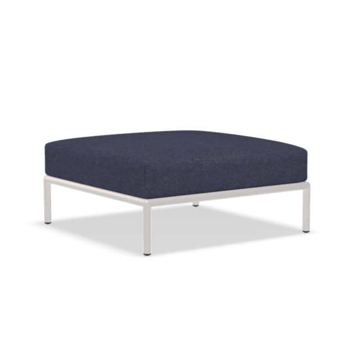 LEVEL szövet ottomán fehér lábbal - Dutch Home