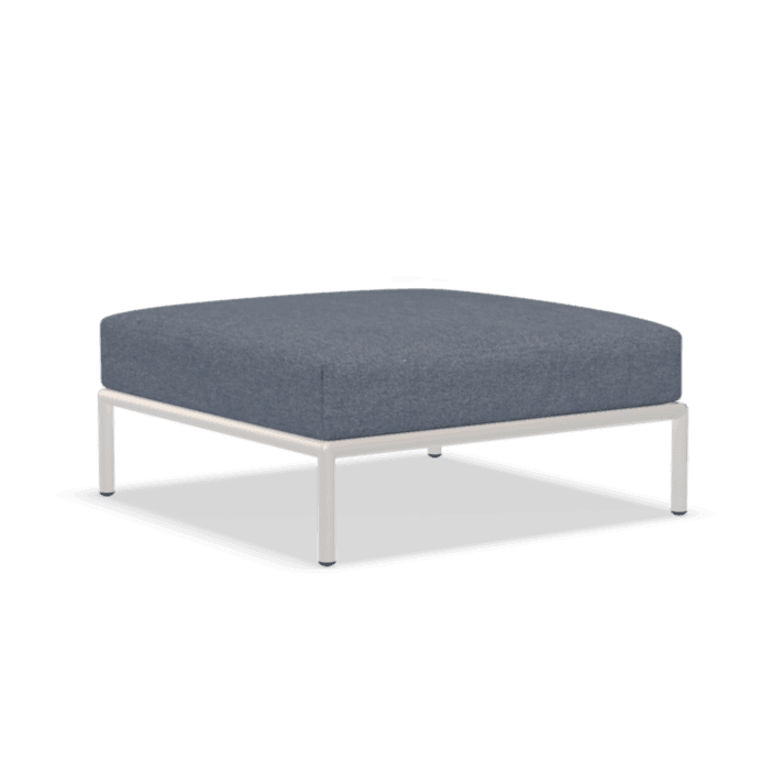 LEVEL szövet ottomán fehér lábbal - Dutch Home