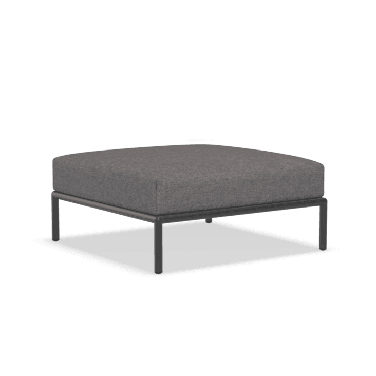 LEVEL szövet ottomán fekete lábbal - Dutch Home