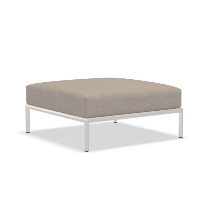 LEVEL szövet ottomán fehér lábbal - Dutch Home