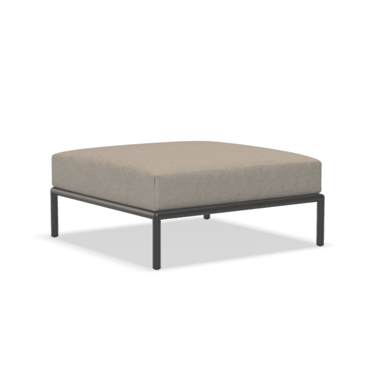 LEVEL szövet ottomán fekete lábbal - Dutch Home