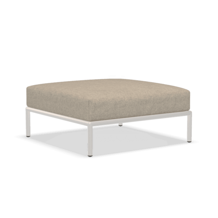 LEVEL szövet ottomán fehér lábbal - Dutch Home