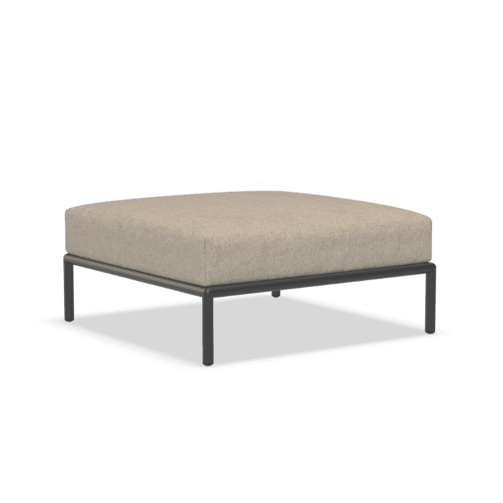 LEVEL szövet ottomán fekete lábbal - Dutch Home