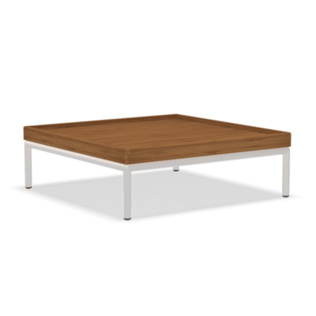 LEVEL-LEVEL2 fa kerti dohányzóasztal fehér lábbal - Dutch Home