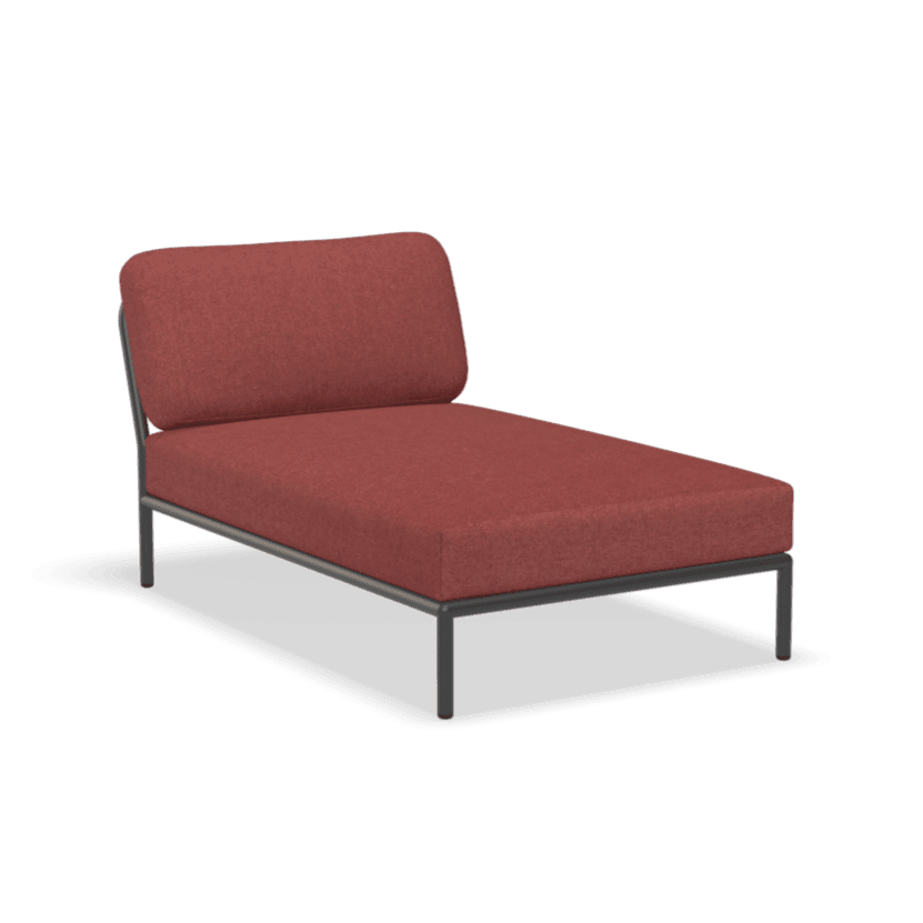 LEVEL hosszított szövet fotel fekete lábbal - Dutch Home