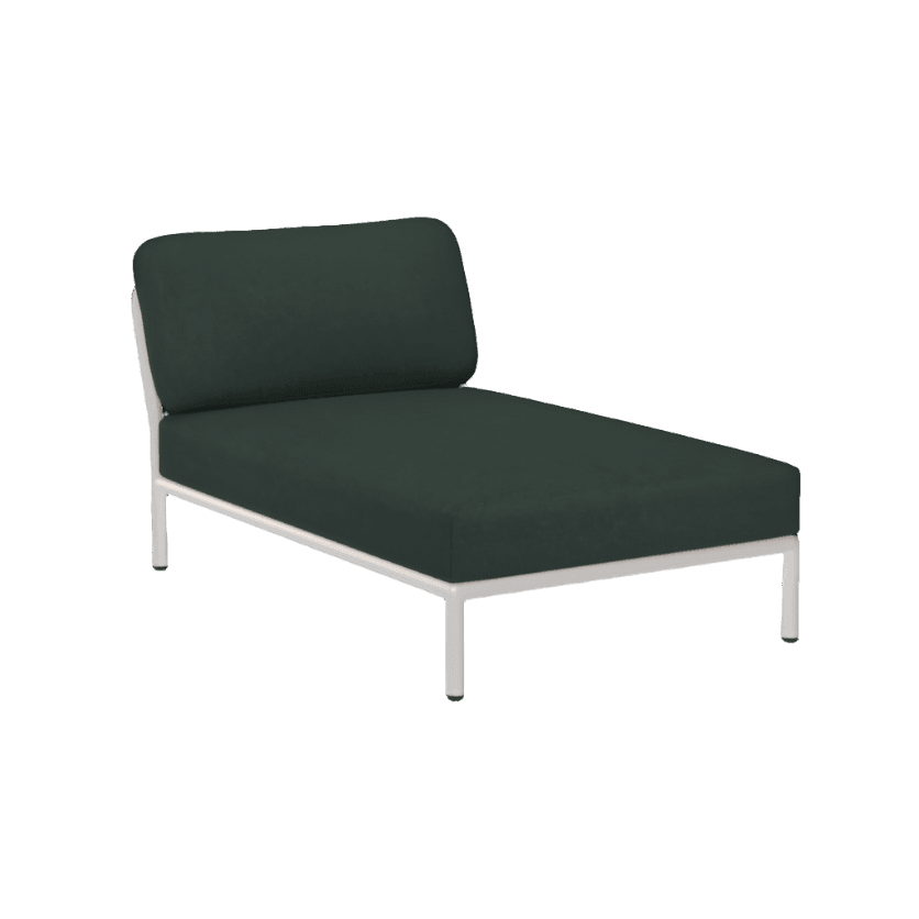 LEVEL hosszított szövet fotel fehér lábbal - Dutch Home