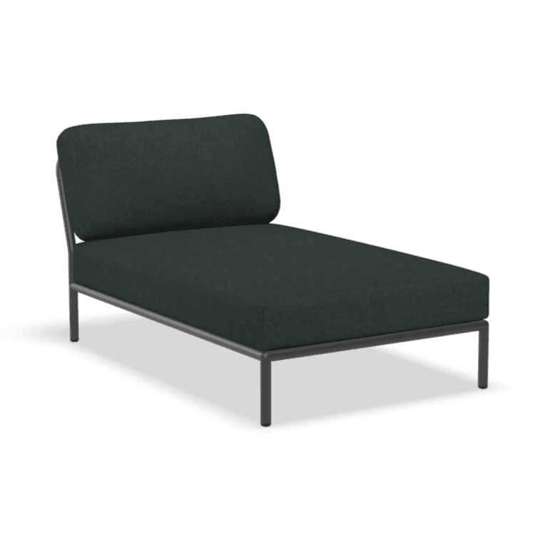 LEVEL hosszított szövet fotel fekete lábbal - Dutch Home