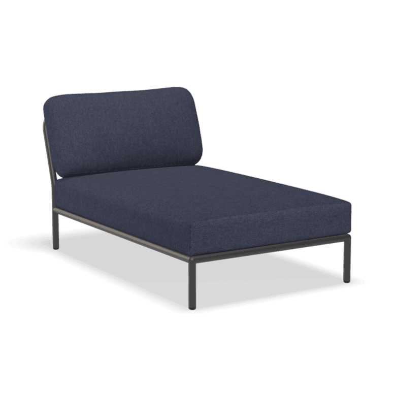 LEVEL hosszított szövet fotel fekete lábbal - Dutch Home