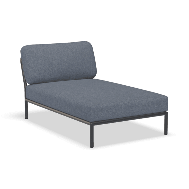 LEVEL hosszított szövet fotel fekete lábbal - Dutch Home