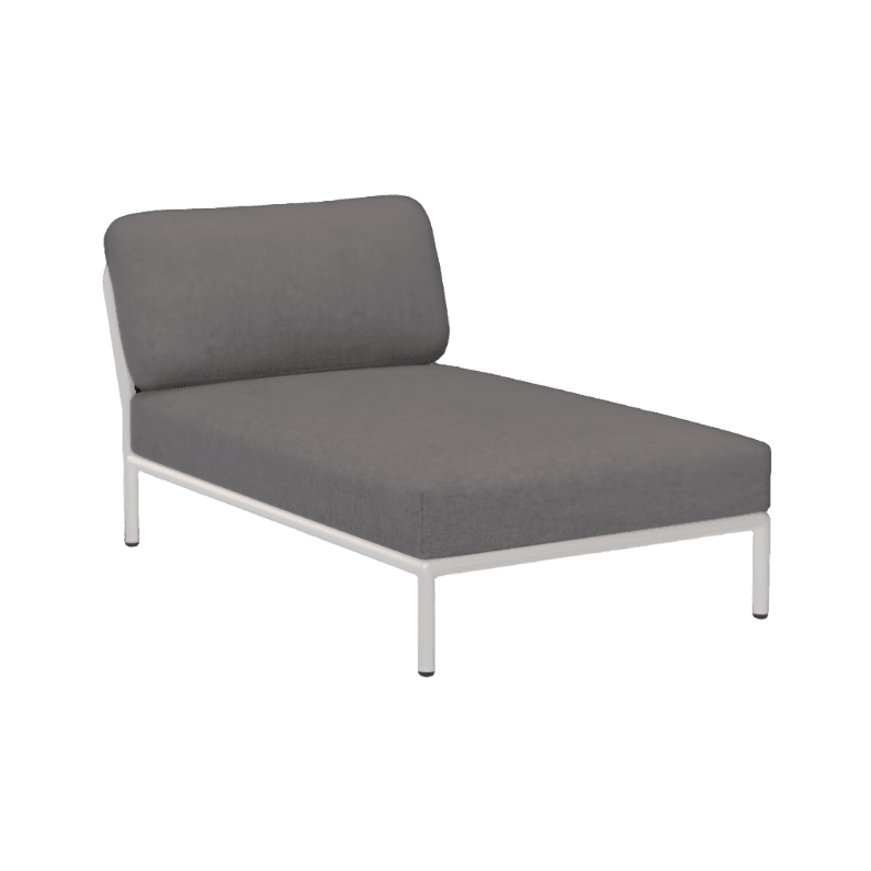 LEVEL hosszított szövet fotel fehér lábbal - Dutch Home