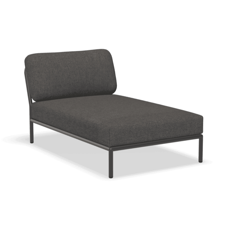 LEVEL hosszított szövet fotel fekete lábbal - Dutch Home