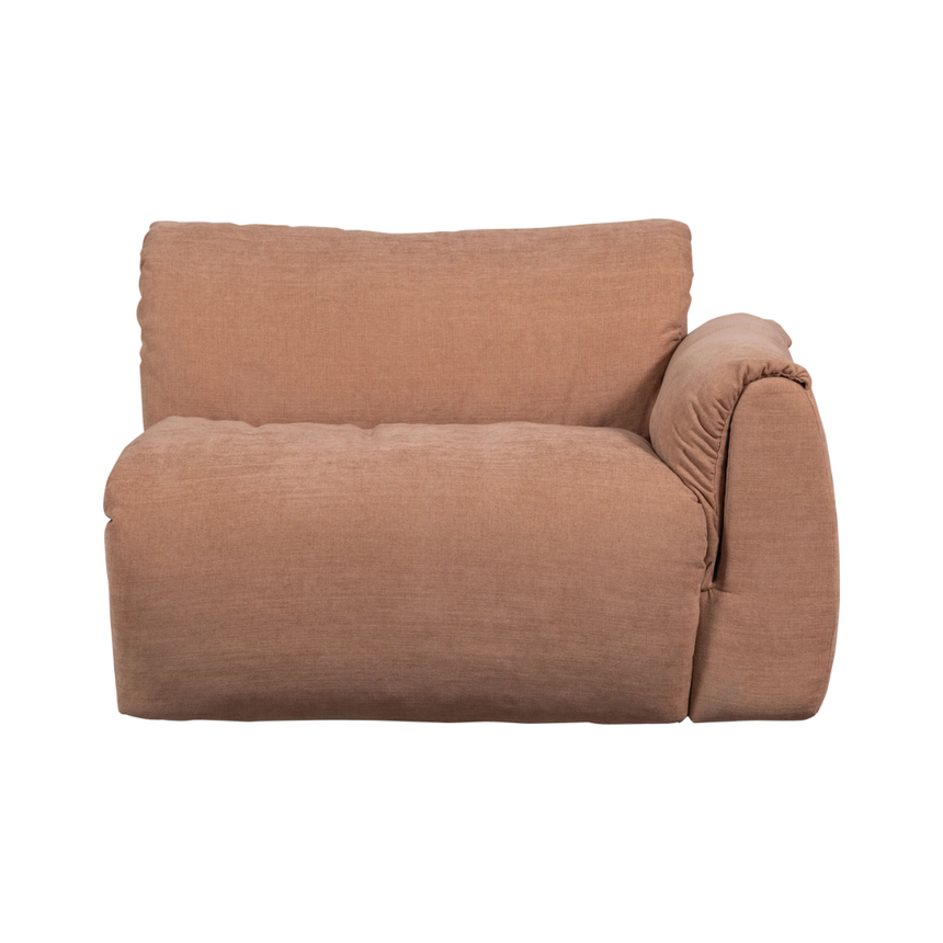 Baggy right-hand woven chenille sofa element