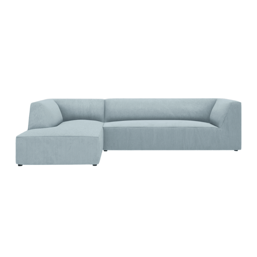 Ruby balos kordbársony sarokkanapé 273x180