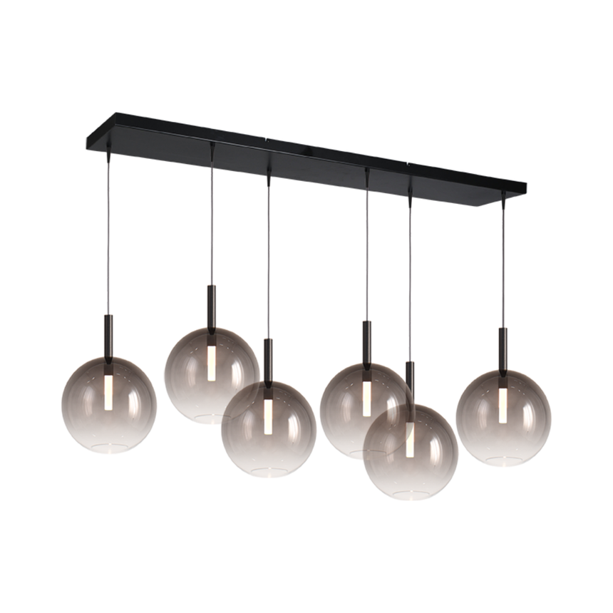 Lido világosszürke üveg függőlámpa