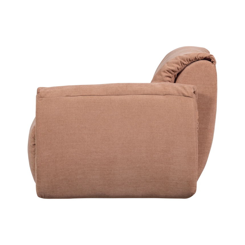 Baggy right-hand woven chenille sofa element