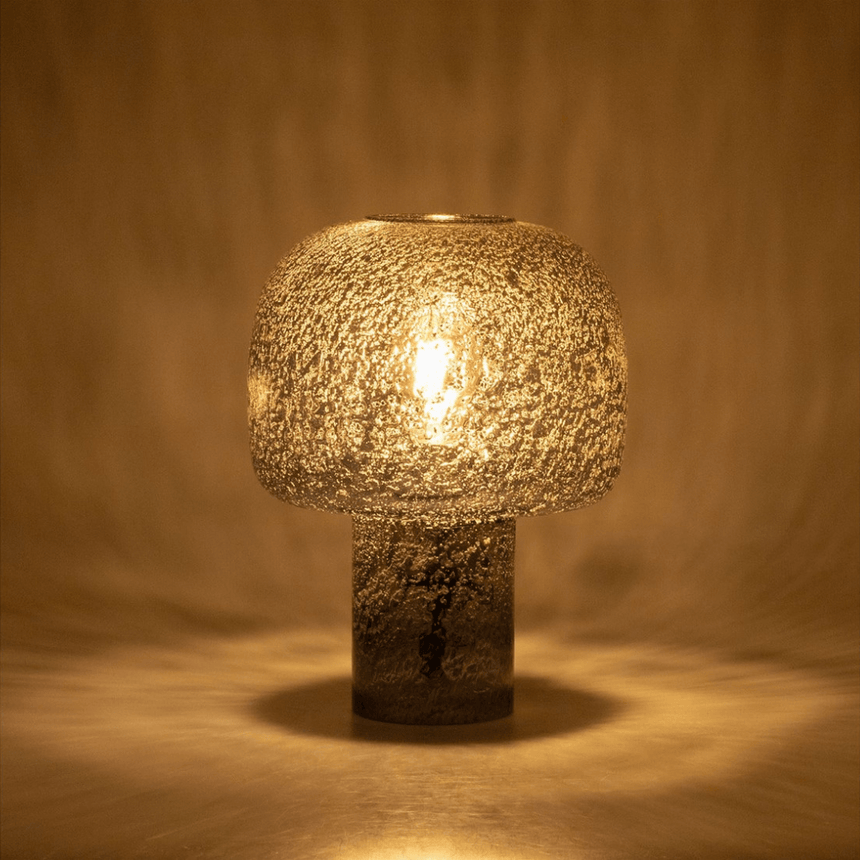 Mushroom glass table lamp