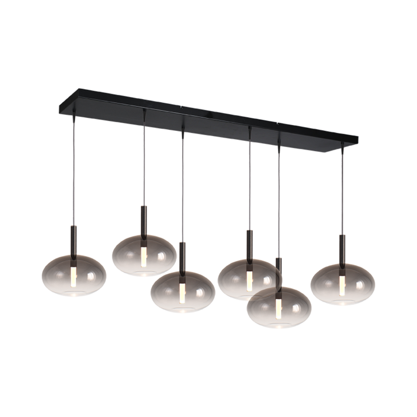 Lido világosszürke üveg függőlámpa