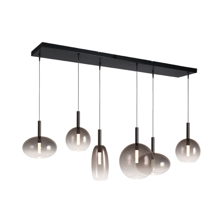 Lido világosszürke üveg függőlámpa