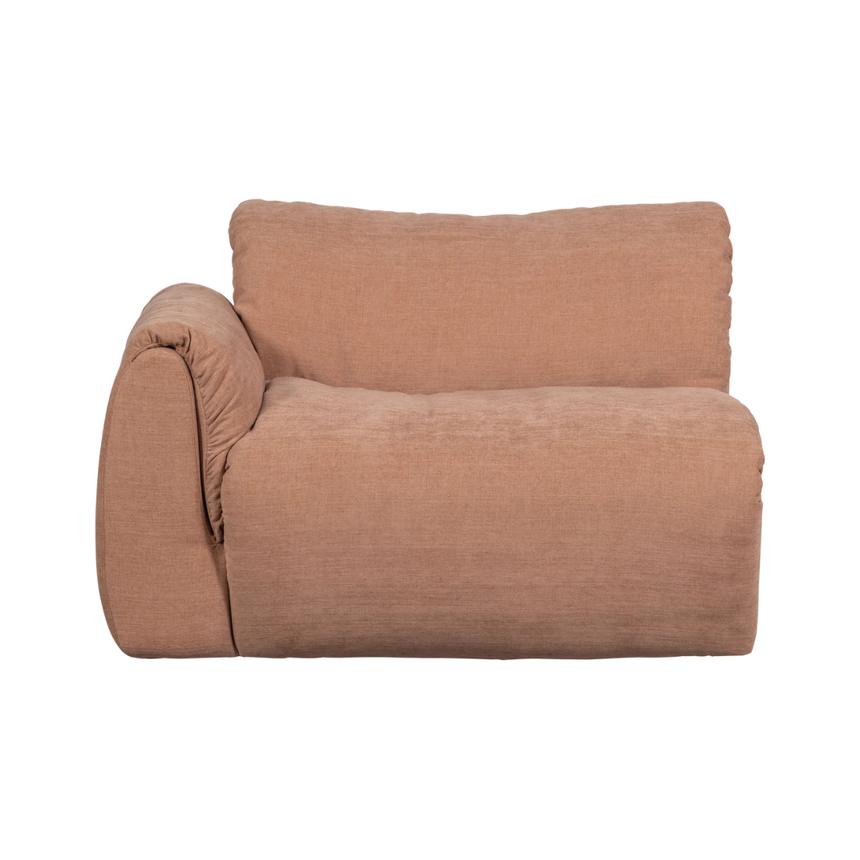 Baggy left woven chenille sofa element