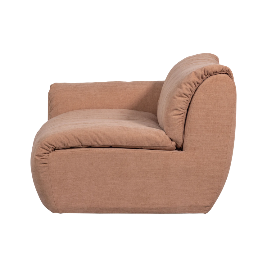 Baggy left woven chenille sofa element