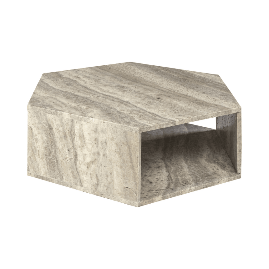 Hexx limestone coffee table