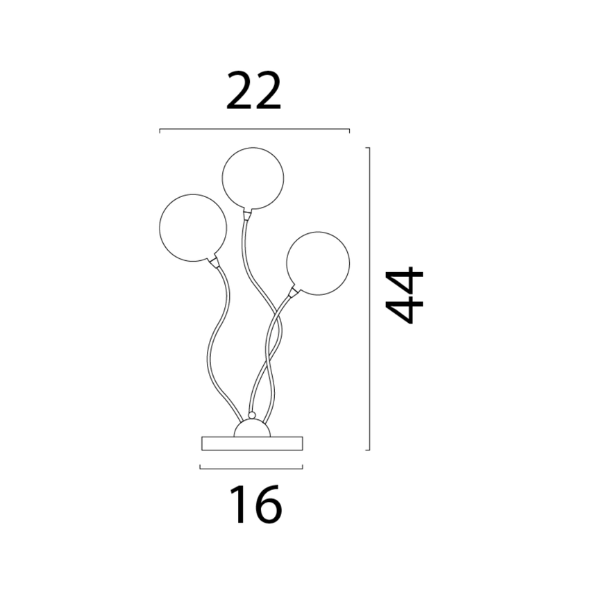 Molto üveg asztali lámpa