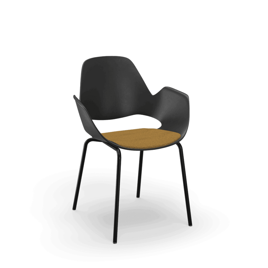 FALK karfás szövet szék fekete lábbal - Dutch Home