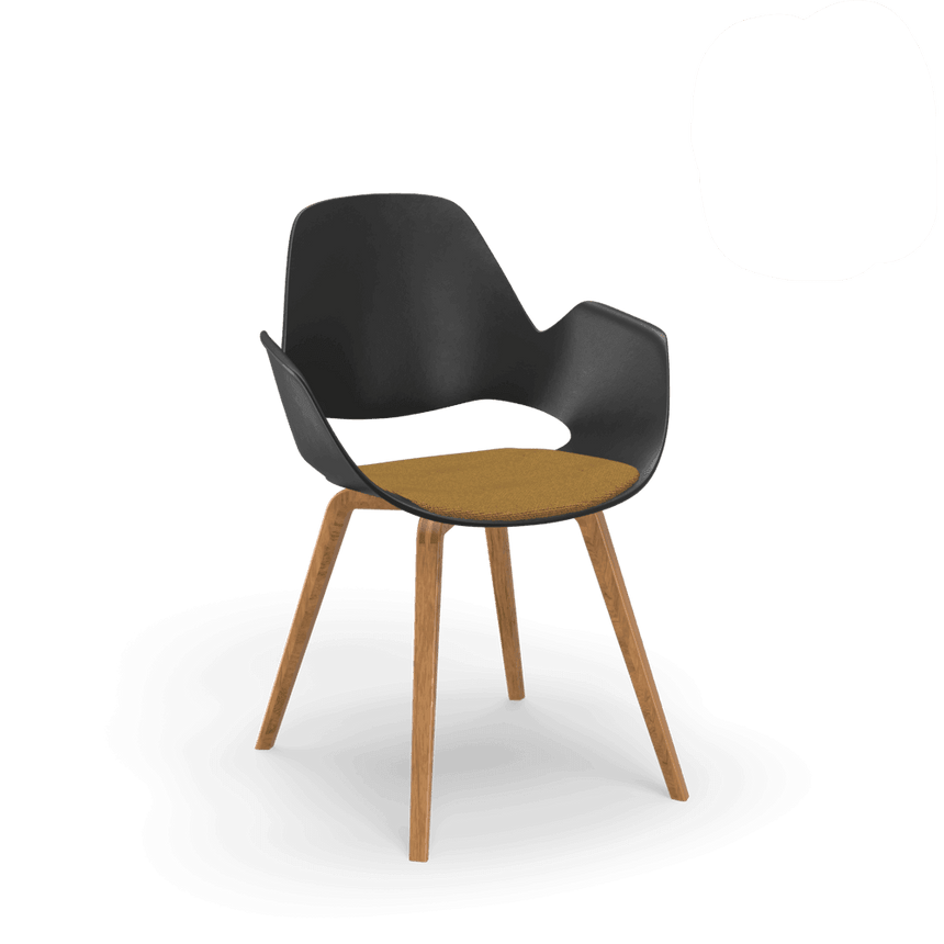 FALK karfás szövet szék natúr lábbal - Dutch Home