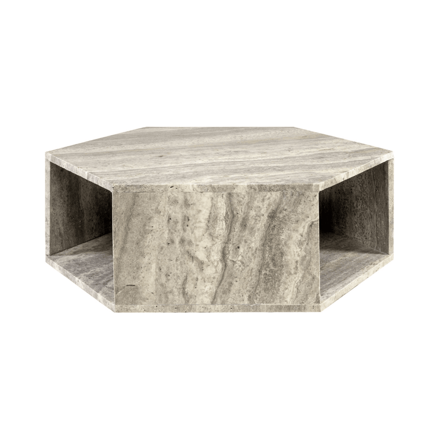 Hexx limestone coffee table