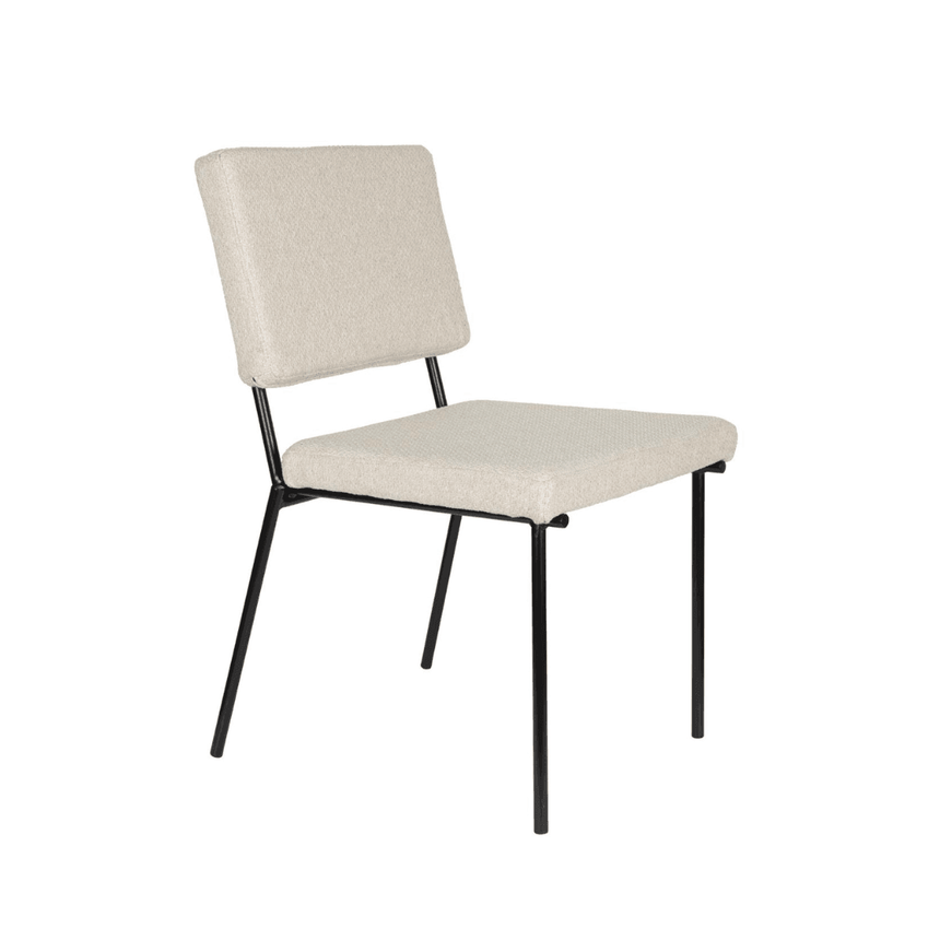 Fellow fabric chair without armrests