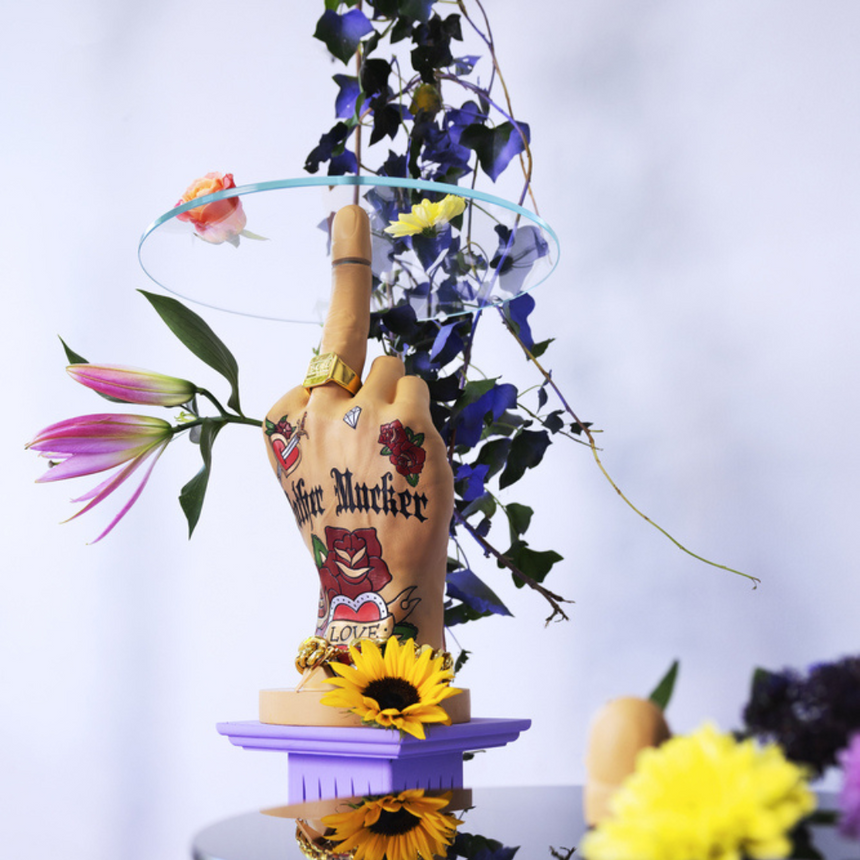 Fother Mucker üveg lerakóasztal