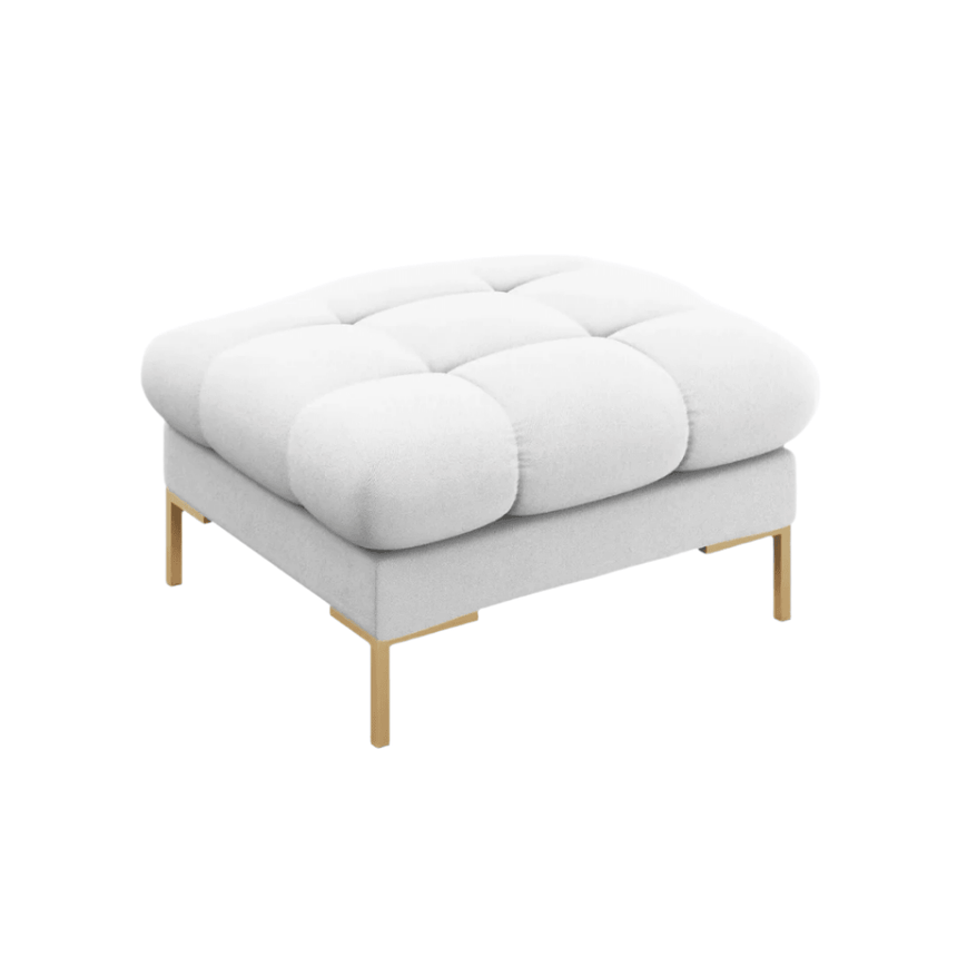Mamaia fabric pouf with gold legs