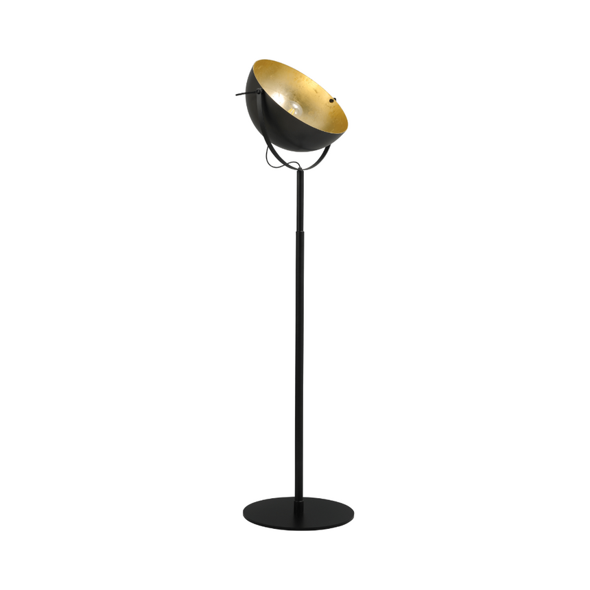 Larino metal floor lamp with gold interior 175