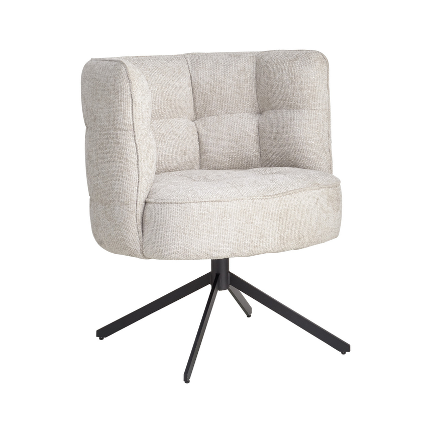 Odin karfás bársony forgószék