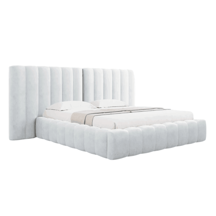 Kelp wide fabric bed frame 200x200
