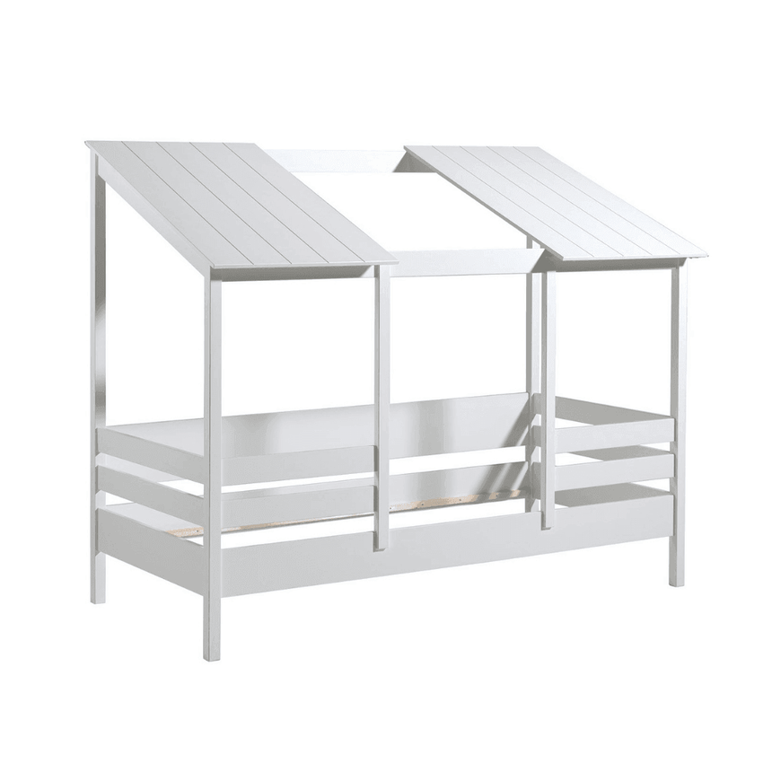 HB09 wooden house children's bed, 90x200 with linen holder