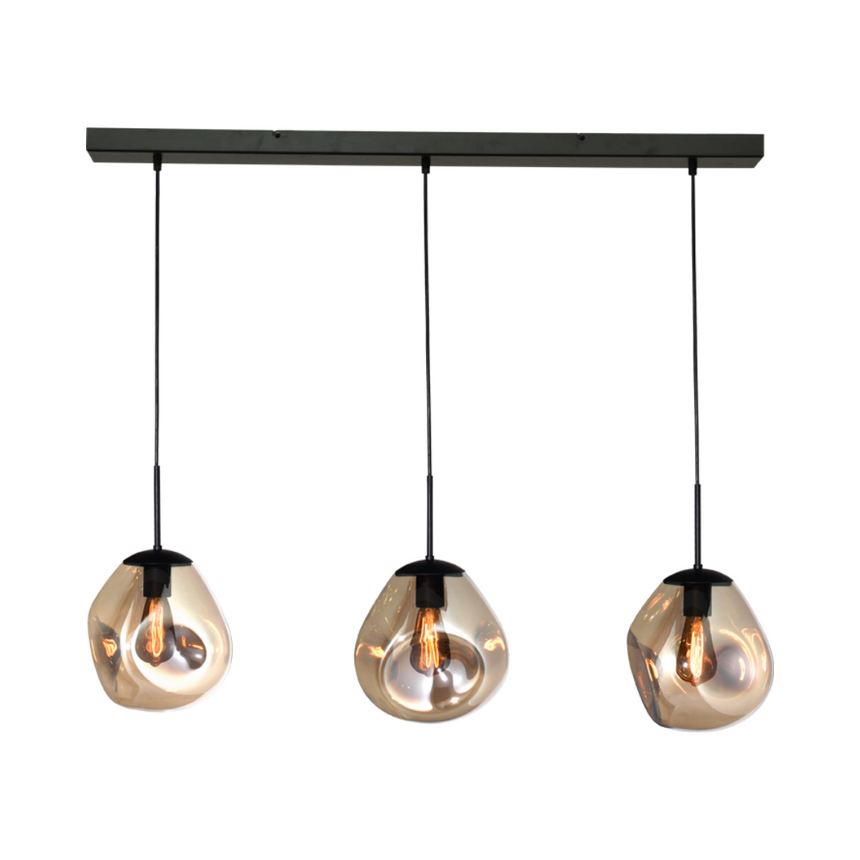 Lava 3 izzós arany üveg függőlámpa
