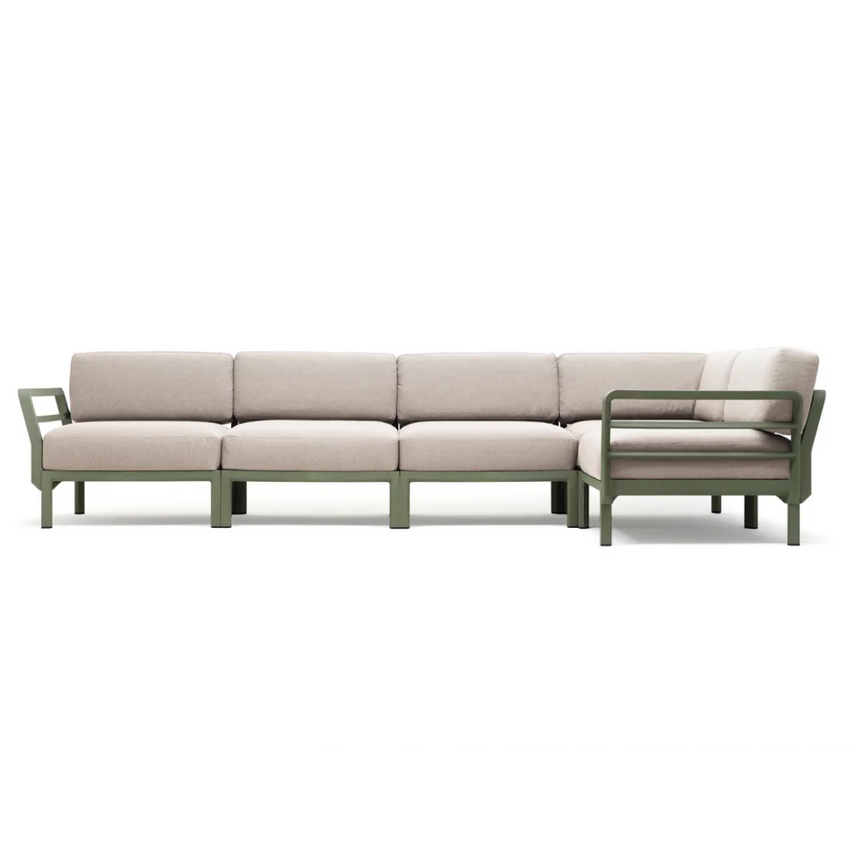Nardi Maximo 5-seater fabric garden sofa with cactus frame