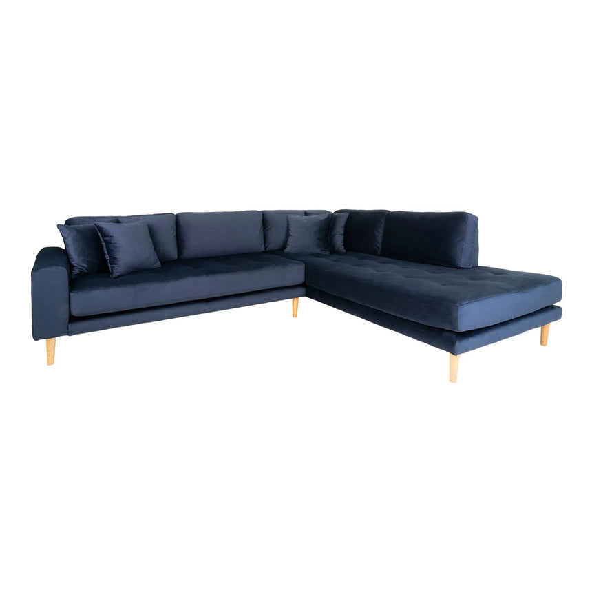 Laarbeek right-hand velvet corner sofa