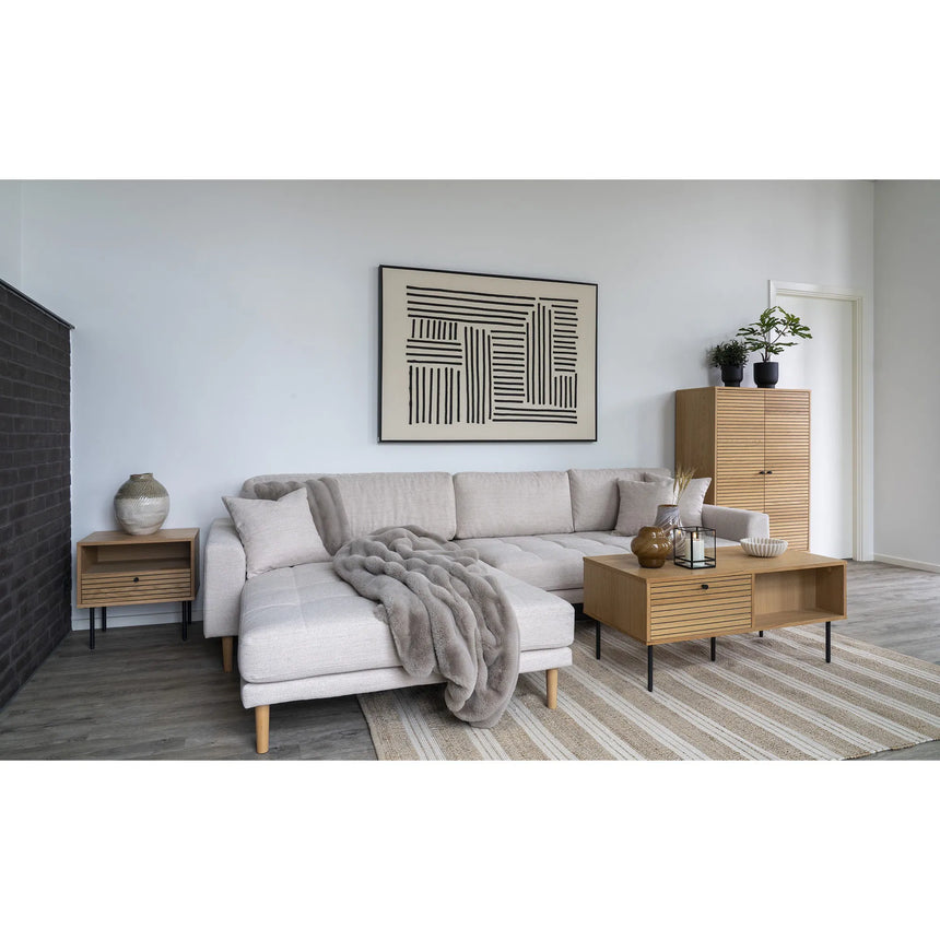 Lido left-hand fabric corner sofa