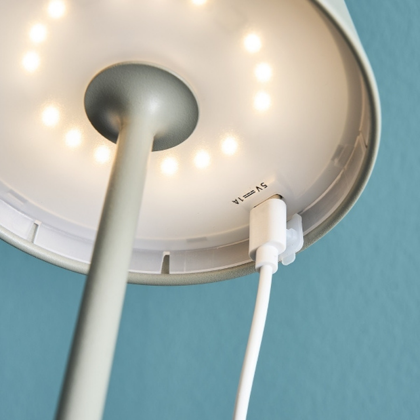 Lys fém asztali lámpa