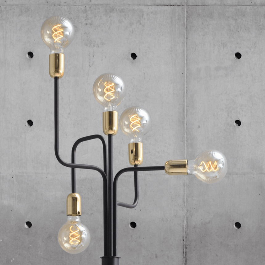 Lava 3-bulb dark gray glass pendant lamp