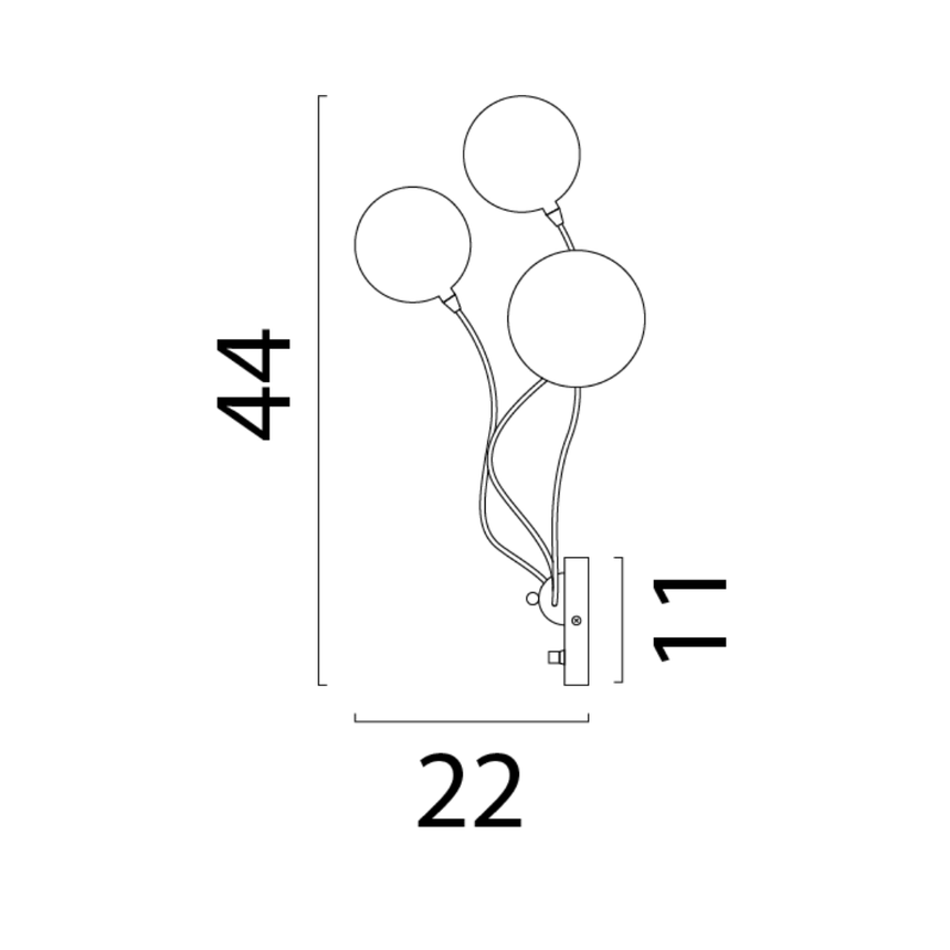 Lava 3-bulb dark gray glass pendant lamp