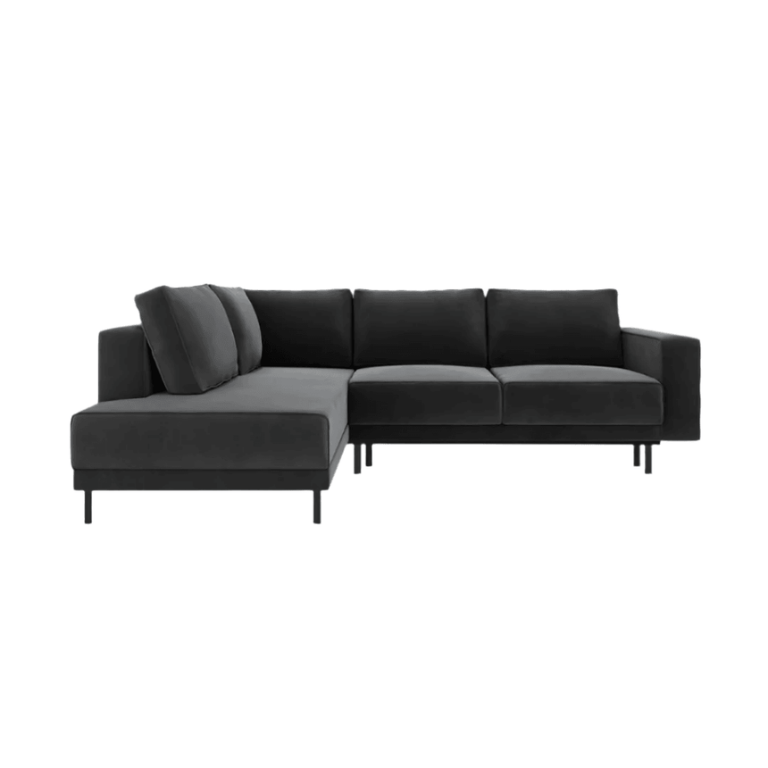 Caro balos bársony sarokkanapé