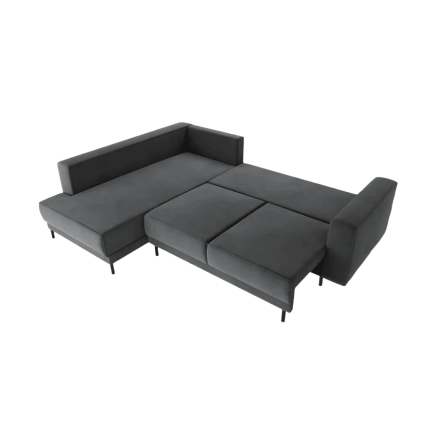 Caro balos bársony sarokkanapé