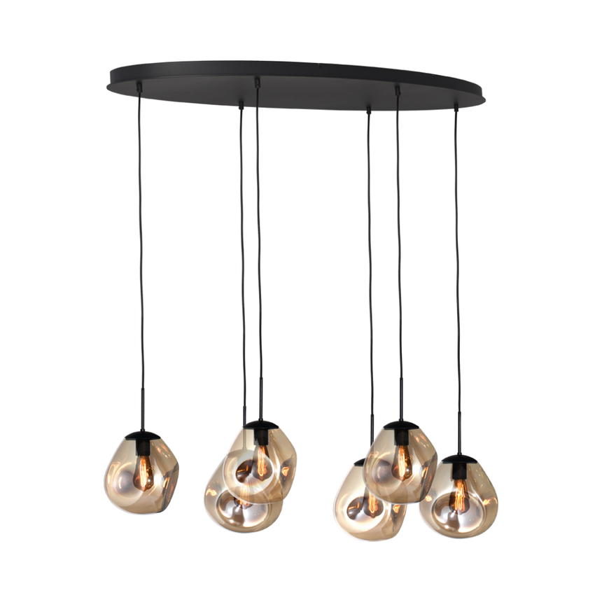 Lava 6 izzós arany üveg függőlámpa