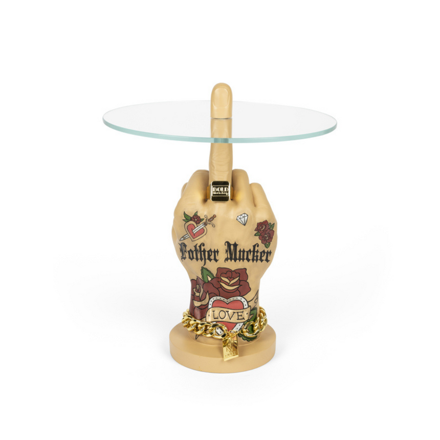 Fother Mucker üveg lerakóasztal