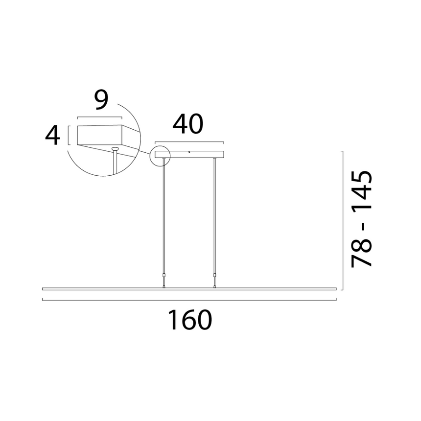 Real2 fém függőlámpa 160